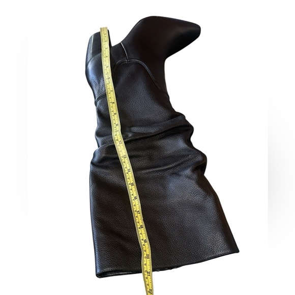 NEW Vince Camuto Black Leather Slouchy Chelsey knee high boot 11M Wide Calf - Picture 4 of 10